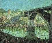 Ernest Lawson Spring Night at Harlem River Norge oil painting reproduction